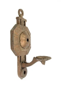 Antique Art Deco Sconce Light Cast Iron Metal Architectural - Picture 1 of 4