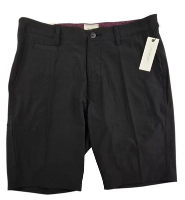 "Pantalones cortos híbridos 7 DIAMONDS Agility Performance negros elásticos entrepierna de 10"" talla 32" Foto 1 de 4