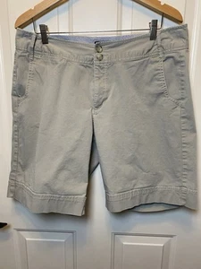 Eddie Bauer Women’s Blakely Fit Khaki Bermuda Shorts Sz 16 Waist 38” Inseam 9.5” - Picture 1 of 8