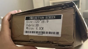 NEU Migo 120" HD 16:9 Beamer Leinwand mit Einbaurahmen - Heimkino/Büro - Bild 1 von 4