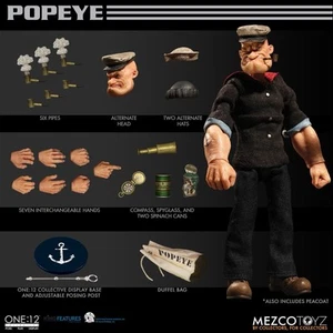 MEZCO ONE:12 COLLECTIVE Popeye DELXUE ACTION FIGURE. SOUS BLISTER. SEALED - Foto 1 di 8