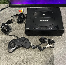 FULLY TESTED WORKING Sega Saturn Video Game Console System Black MK-80000