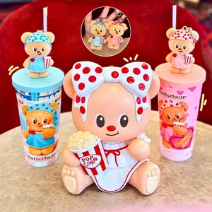 Butterbear Popcorn Bucket Tumbler Cup With Keychain Limited Edition Cute Gift - Picture 1 of 16