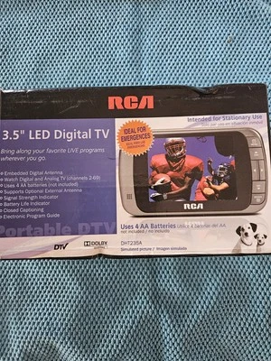 RCA DHT235A 3.5" LED TV Digital (White) - Image 1 of 3