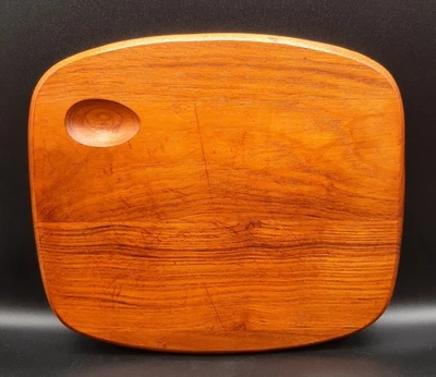 Tablero de charcutería de queso de madera de teca Torun Dinamarca MCM DANSK Designs vintage Foto 1 de 4