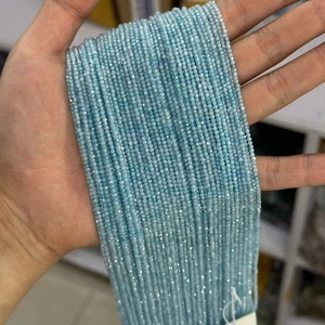 Cuentas de circón azul marino facetadas micro redondas naturales de 2/3/4 mm para hacer joyas hágalo usted mismo - Imagen 1 de 7