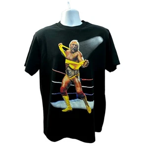 Shoe Palace x WWE Licensed Hulkamania Hulk Hogan black t-shirt sz M vtg wwf - Picture 1 of 11