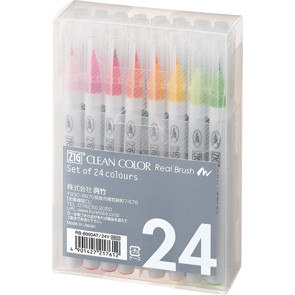  Kuretake Zig Clean Color Real Brush 24 colors set, Brush Office Product - Image 1 of 4