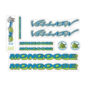 Mongoose - 1994 Villain for chrome frame - Decal set - old school bmx - Picture 1 of 1