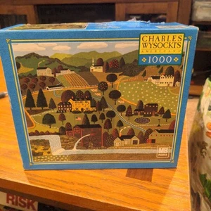 Charles Wysocki Applejack Valley 1000 Piece Puzzle Used MB - Complete - Picture 1 of 17