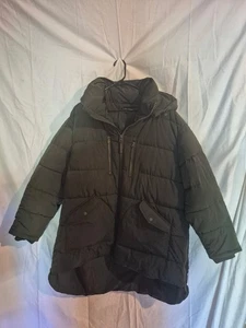 Olive Matterhorn Green Hooded Puffer Coat Jacket Sz Large With Removable Hood - Picture 1 of 8