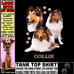 Beautiful Collie Dog Custom Show Dog Style Art Collie Dog Tank Top 802 - Picture 1 of 24
