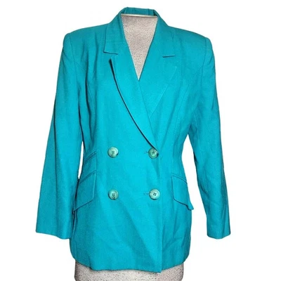 Chaqueta Blazer Azul Talla 8 Petite Foto 1 de 4