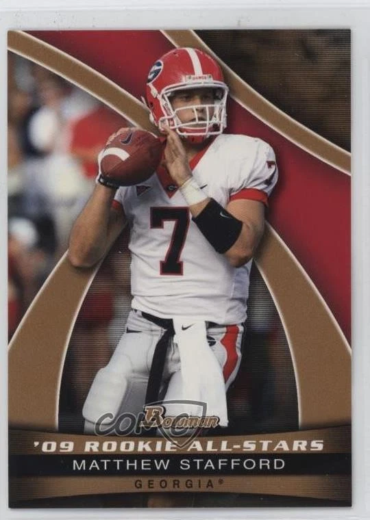 2009 Bowman Draft Picks 09' Rookie All-Stars Bronze /99 Matthew Stafford RC - Image 1 of 2
