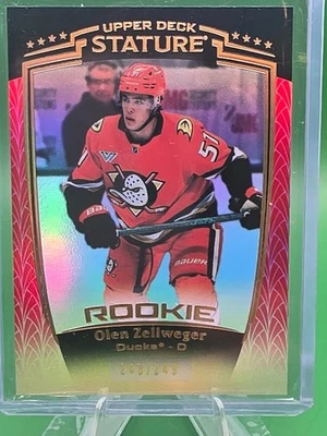 2024-25 Upper Deck Stature Rookie Olen Zellweger /249 - Image 1 of 2