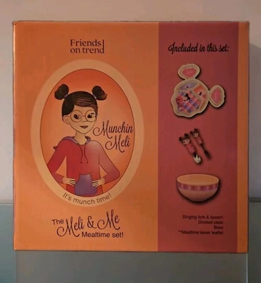 Meli & Me Kinder Teller und Schüssel Set mit Singutensilien Mikrowelle Spülmaschinenfest - Bild 1 von 4