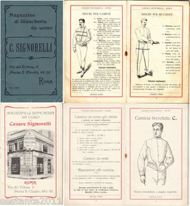 LIBRETTO BIANCHERIA UOMO CESARE SIGNORELLI ROMA,VIA TRITONE CAMICE, MUTANDE 1902 - Imagen 1 de 1