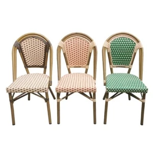 Furniture Restaurant Hotel Garden French Bamboo Bar Cafe patio Rattan chairs - Picture 1 of 12