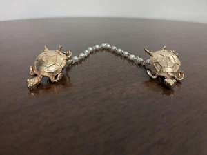 Vtg Gold Gone Turtle Sweater Clips - Picture 1 of 7