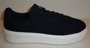 Puma Größe 9,5 Basket Platform OW schwarz Stoff Wildleder Turnschuhe neu Damenschuhe - Bild 1 von 12