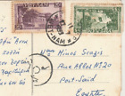 VIETNAM-INDO-CHINA old Rare Mailed Postcard Saigon to Port Saied-Egypt 1955