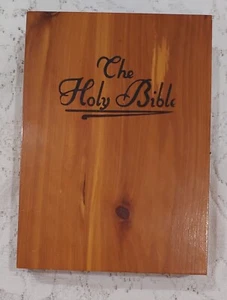 Vintage Memorial Edition Heilige Bibel Konkordanz 1976 Holz Box Reißverschluss Kunstleder - Bild 1 von 19