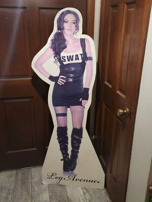 Sexy SWAT Costume Life Size Cardboard Halloween Store Display - Image 1 of 4