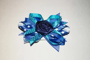 Handmand Floral Clip-On from Mexico Blue Flowers - Picture 1 of 4