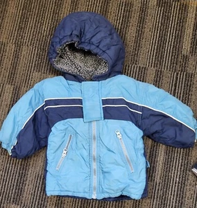 CASUAL TIME BABY SIZE 18 MONTH BLUE HOODED WINTER COAT - Picture 1 of 1