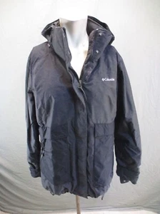 Columbia OMNI-HEAT Size L Womens BLK Full Zip Powder Skirt Snowboard Jacket 378 - Picture 1 of 12