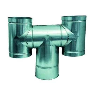 INFERRAMENTA Fumaiolo comignolo ad H antivento in lamiera zincata Ø 200 mm 20 cm camino attac