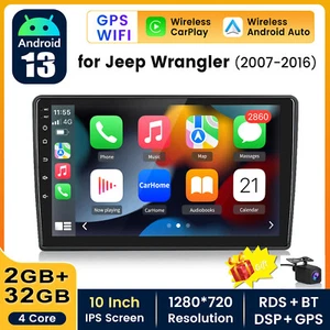 +Camera For Jeep Wrangler 3 JK 2007-16 10"Android13 Car Radio Stereo GPS Carplay - Bild 1 von 10