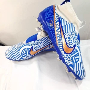 Nike Jr. Zoom Mercurial Superfly 9 Academy CR7 Cleats shoes sz 5.5 YOUTH blue - Picture 1 of 11