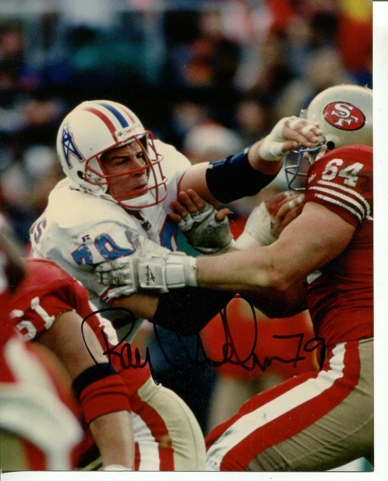 Foto firmada por Ray Childress 8x10 engrasadores autografiados 73855 Foto 1 de 1