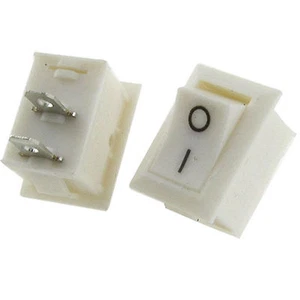 5 PIEZAS Interruptor Barco Rocker Blanco ENCENDIDO/APAGADO 2 Posiciones SPST 6A/250V 10A/125V CA - Imagen 1 de 1