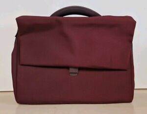 Mandarina Duck Burgundy Red Briefcase / Messenger Laptop Bag Case - Used