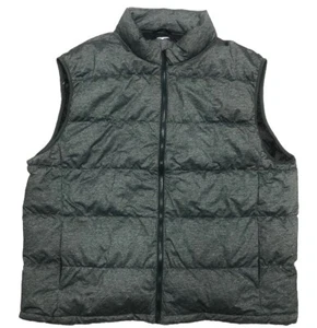 Quilted Down Vest Men’s XXL Heather Green Full Zip Lightweight - Picture 1 of 8
