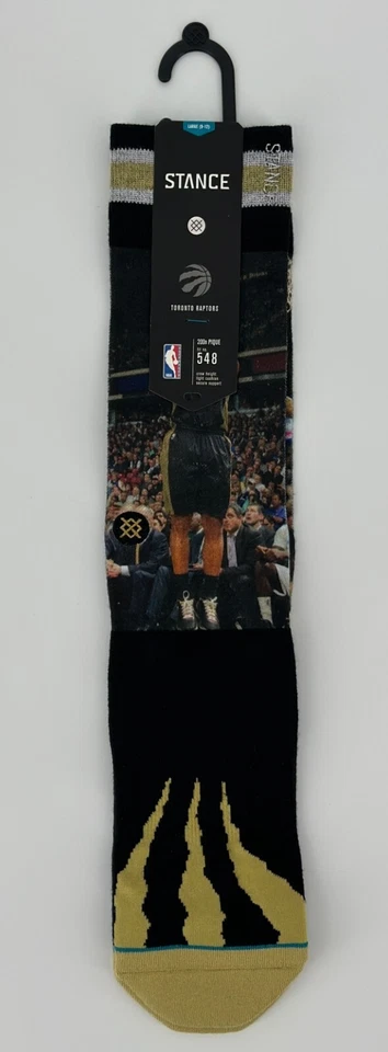 Stance Socks NBA Toronto Raptors Size Large 9-12 DeRozan Lowry Gold 10 7