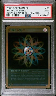 Pokemon Rainbow Energy Reverse Holo Ex Ruby and Sapphire 95/109 PSA 9 MINT - Image 1 of 3