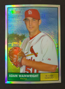 2010 Topps Heritage Chrome Refractor Adam Wainwright #C4 Serial# 366/561