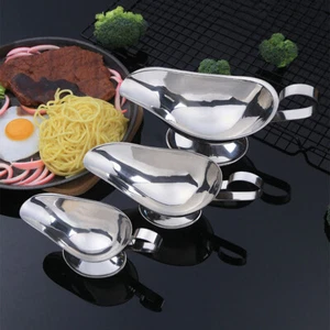 1Pc Stainless Steel Gravy Boat Sauce Jug Sauce Dishes Steak Sauce Server Cup AU - Picture 1 of 21