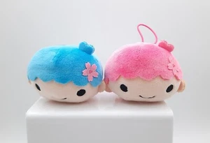 Sanrio Little Twin Stars set lot of 2 squishy soft 3" tsum laying plush toy doll - Picture 1 of 4