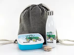Geschenkset zur Einschulung mit Name personalisiert, Traktor, Box Schule Kita - Bild 1 von 7