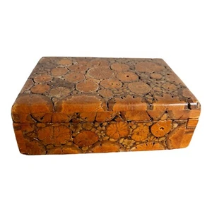 HAND-CARVED TWIG FLORAL BRANCH WOODEN TRINKET BOX UNIQUE BOX FOR COLLECTION - Picture 1 of 12