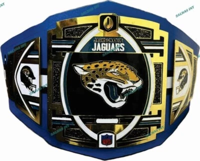 Nuevo Cinturón Campeonato Título Jacksonville Jaguars Fútbol Americano 2MM Latón Foto 1 de 4