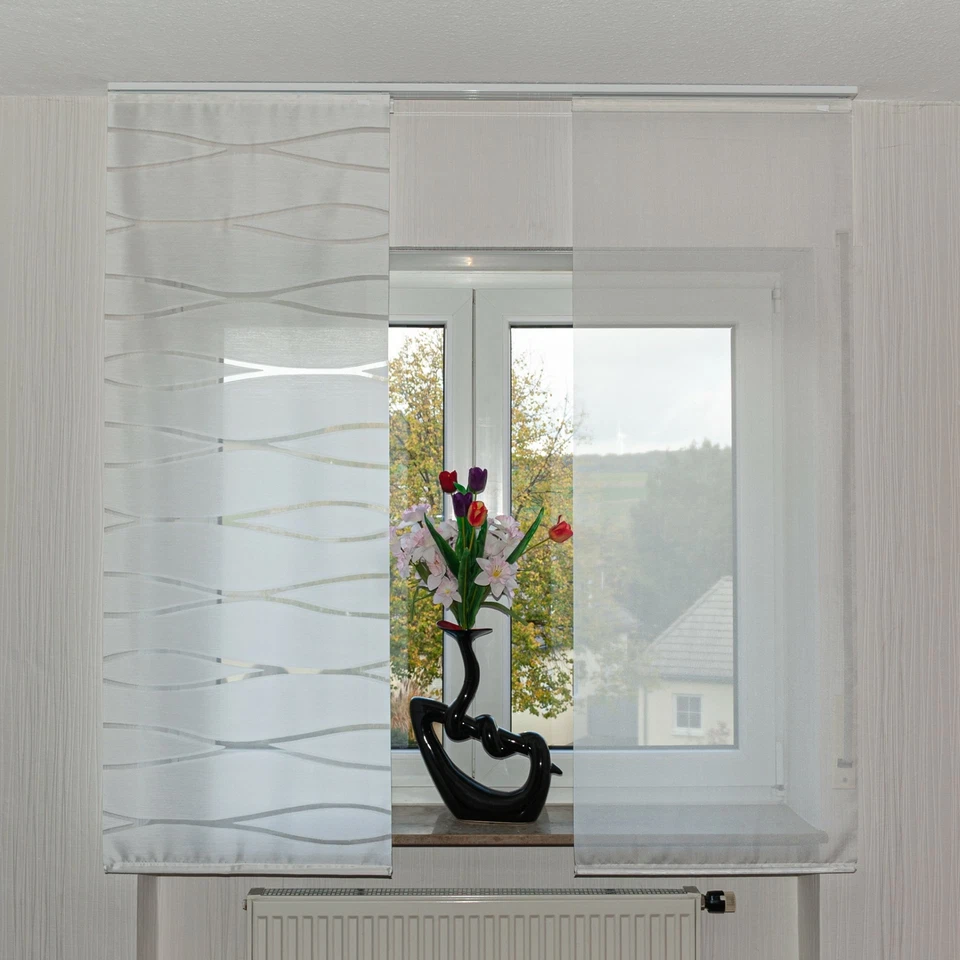 2er Set Schiebegardine Flächenvorhang inklusive Zubehör Nina-Feline - Bild 1 von 1