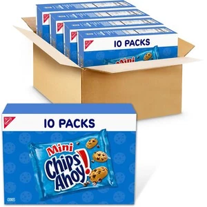 CHIPS AHOY Mini Original Chocolate Chip Cookies 40 Snack Packs 4 Boxes - Picture 1 of 9