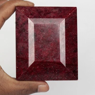 1800 Ct. Natural Big Size Red Ruby Emerald Cut Faceted Loose Gemstone FJ-970 - Image 1 of 4