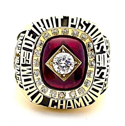 π 1990 Detroit Pistons NBA Basketball World Champions / Championship Ring! Cover