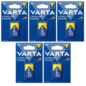 5 x VARTA Batterien E-Block Alkaline 9V LONGLIFE Power 6LP3146 für Rauchmelder - Bild 1 von 5